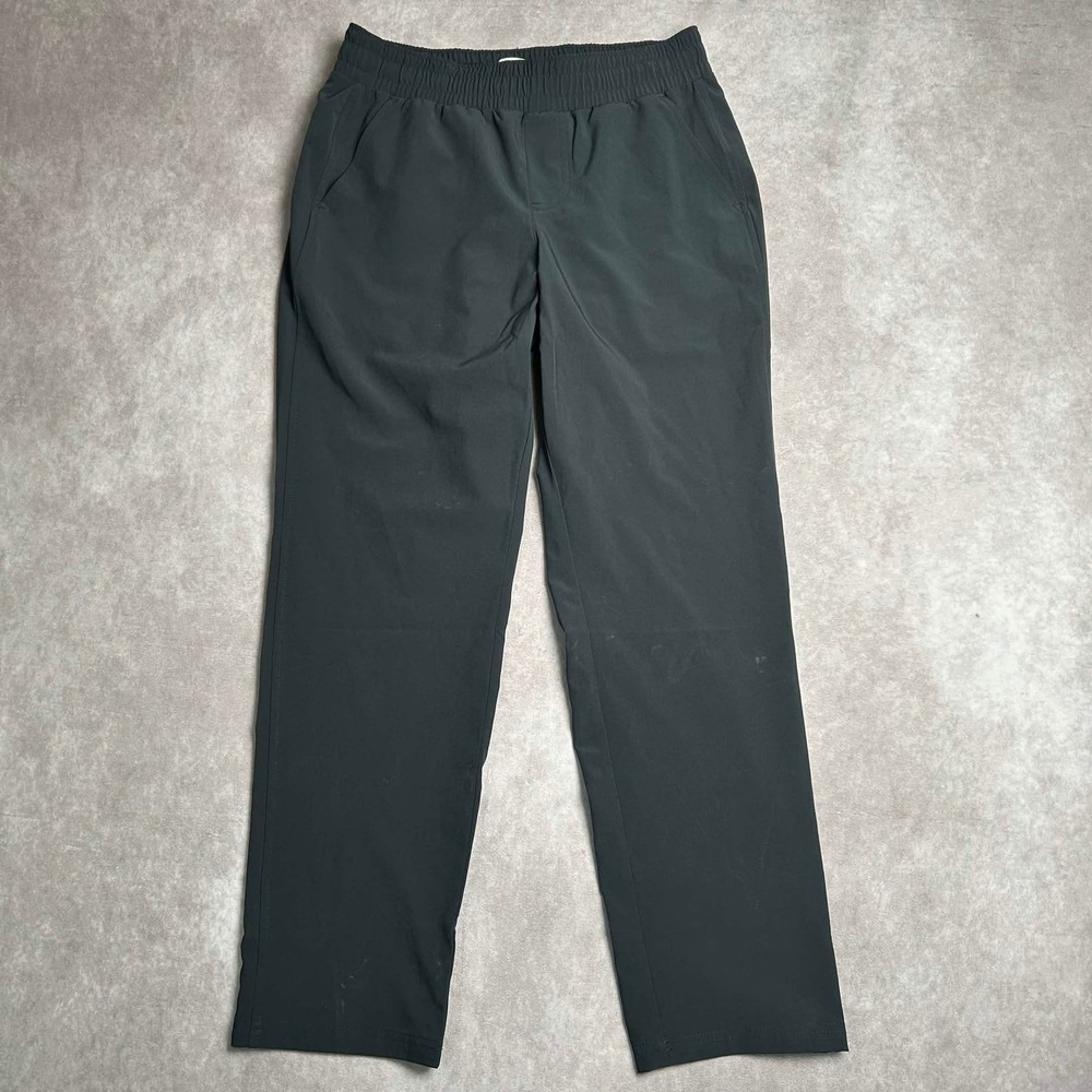 LL Bean Vista Camp Pants Womens XS Pet Black Straight Leg Elastic Waist 528541